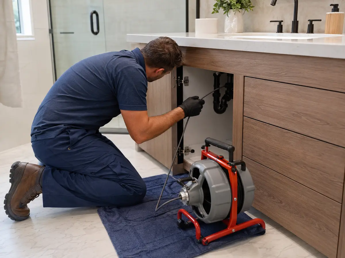 Professional residential drain-cleaning service
