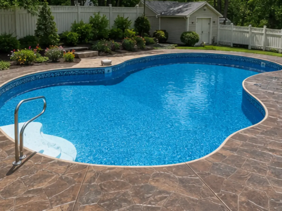 Residential vinyl-liner pool