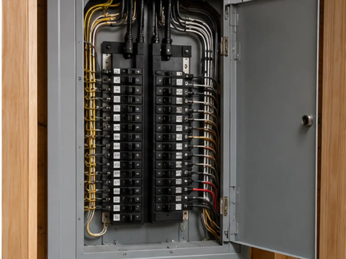 Residential electrical panel and wiring